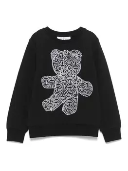 Толстовка со стразами Philipp Plein Junior, черный