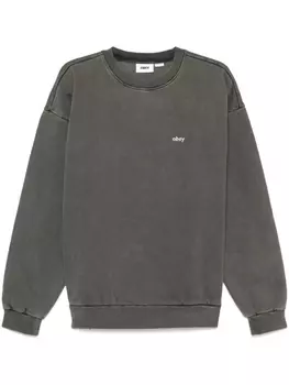 Толстовка со строчными буквами Obey, серый