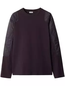 Толстовка со вставками и круглым вырезом Burberry, фиолетовый