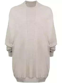 Толстовка со вставками Rick Owens, серый
