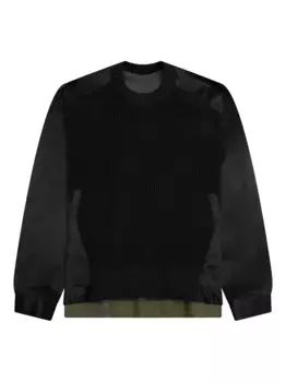 Толстовка со вставками SACAI, черный