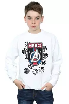 Толстовка со значком героя Marvel, белый