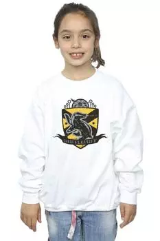 Толстовка со значком на груди Хаффлпаффа Harry Potter, белый