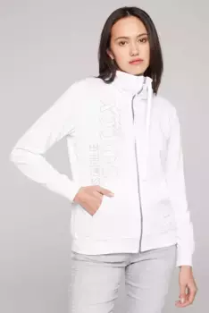 Толстовка SOCCX с воротником стойкой, белый