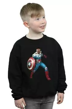 Толстовка «Сокол — Капитан Америка» Marvel, черный