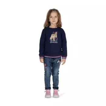 Толстовка СОЛЬ И ПЕРЕЦ «Звездная конюшня» с искусным мотивом лошади Salt And Pepper, цвет blau