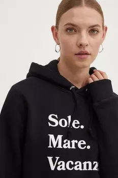 Толстовка Sole Mare Vacanze Drivemebikini, черный