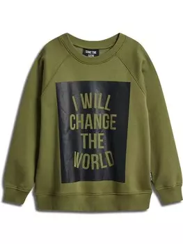 Толстовка SOMETIME SOON, оливковый