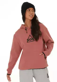 Толстовка SOS с капюшоном "Vail", с регулируемым капюшоном, коричневый