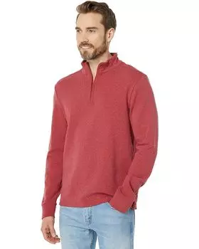 Толстовка Southern Tide Long Sleeve Backrush Heather Micro Stripe 1/4 Zip, цвет Heather Dark Red