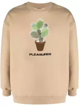 Толстовка Spike с вышивкой Pleasures, нейтральный