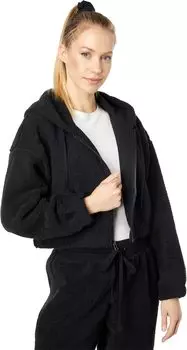 Толстовка Splendid Sundown Bowie Zip Front Jacket in Recycled Poly Blend Sherpa, черный