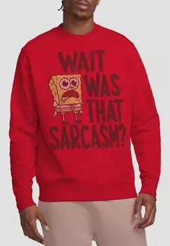 Толстовка SPONGEBOB SARCASMALL Cotton Soul, красный