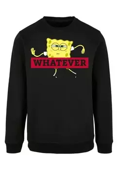 Толстовка SPONGEBOB SCHWAMMKOP WHATEVER F4NT4STIC, черный