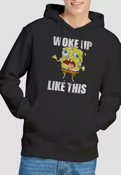 Толстовка SPONGEBOB WOKE UP LIKE THIS MEME Cotton Soul, черный