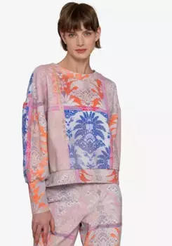 Толстовка Sportalm Kitzbhel с модным принтом по всей поверхности, лиловый