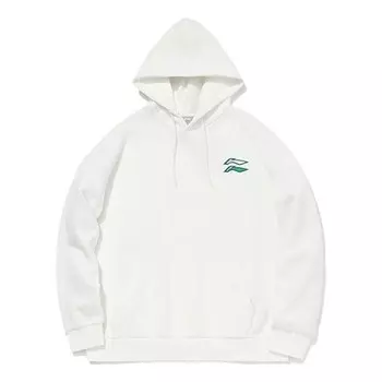 Толстовка спортивная мода серия свободный пуловер с капюшоном Li-Ning, белый