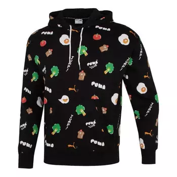 Толстовка sports breathable cartoon printing running breathable casual pullover black Puma, черный