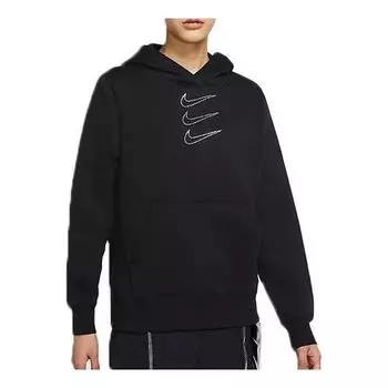 Толстовка sportswear rhinestone hoodie 'black' Nike, черный