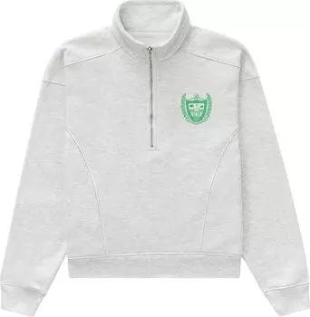 Толстовка Sporty &amp; Rich Berverly Hills Quarter Zip 'Heather Grey/Green', серый