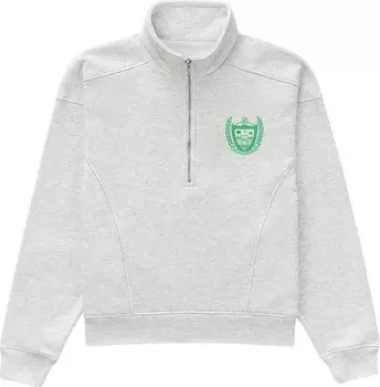 Толстовка Sporty &amp; Rich Beverly Hills Quarter Zip 'Heather Grey/Green', серый