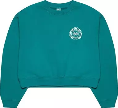 Толстовка Sporty &amp; Rich NY Country Club Cropped Crewneck 'Teal/White', синий