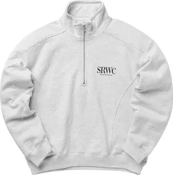 Толстовка Sporty &amp; Rich Upper East Side Quarter Zip 'Heather Grey/Forest', серый