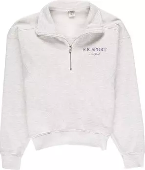 Толстовка Sporty &amp; Rich Wimbledon Quarter Zip 'Heather Grey/Purple', серый