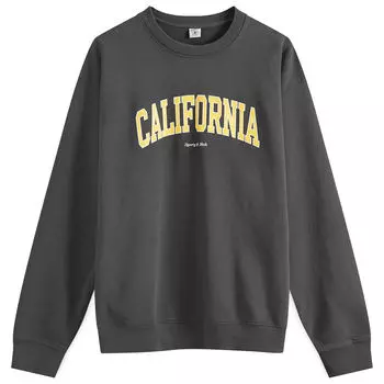 Толстовка Sporty & Rich California Sweatshirt, цвет Faded Black & Gold