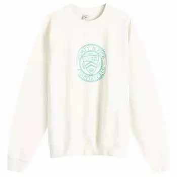Толстовка Sporty & Rich Connetcicut Crest Sweatshirt, цвет Coconut & Caribbean