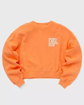 Толстовка Sporty & Rich Exercise Often Cropped Crewneck, цвет melon/white