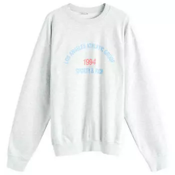 Толстовка Sporty & Rich La Athletic Group Sweatshirt, цвет Heather Grey, Ocean & Bright Red