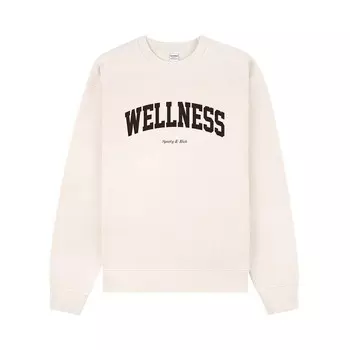 Толстовка Sporty & Rich Sporty & Rich Wellness Ivy Crewneck Cream, белый