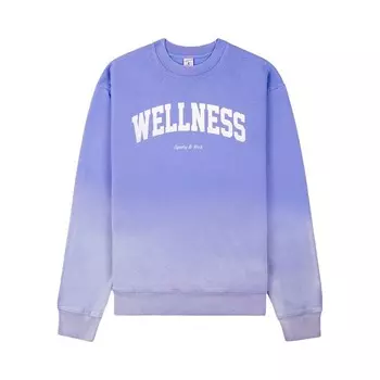 Толстовка Sporty & Rich Wellness Ivy Crewneck, цвет Dip Dye Blue/White