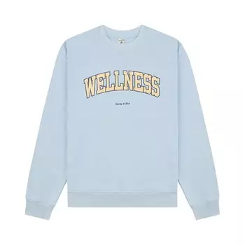 Толстовка Sporty & Rich Wellness Ivy Crewneck, цвет China Blue/Almond/Navy