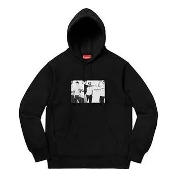 Толстовка ss19 classic ad hooded sweatshirt Supreme, черный