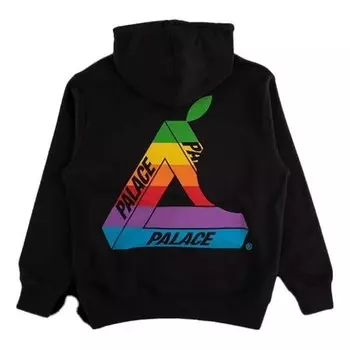 Толстовка ss19 jobsworth hood triangle logo pattern black Palace, черный