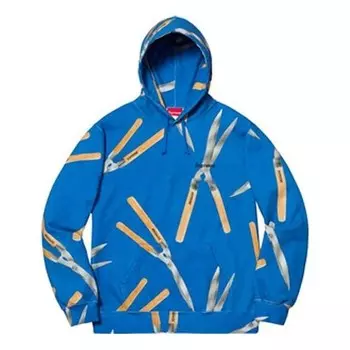 Толстовка ss19 shears hooded sweatshirt royal Supreme, синий