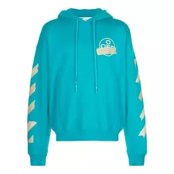 Толстовка ss20 hooded sweatshirt men blue Off-White, синий