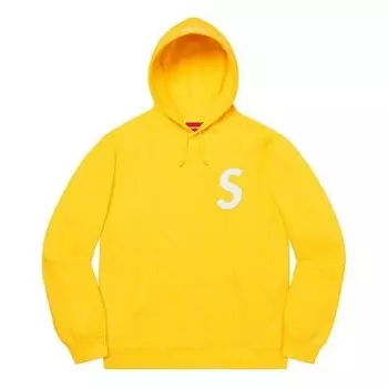 Толстовка ss20 week 1 s logo hooded sweatshirt Supreme, желтый