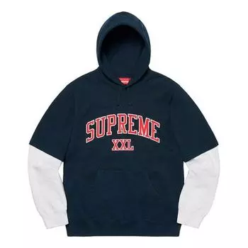 Толстовка ss20 week 2 xxl hooded sweatshirt xxl Supreme, синий
