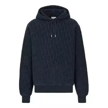 Толстовка ss21 side sleeve printed cotton for men white Dior, синий