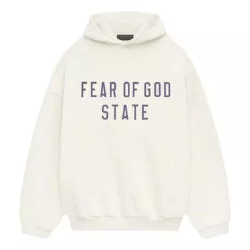 Толстовка ss25 fleece hoodie Fear Of God Essentials, серый