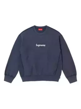 Толстовка SS 25 Navy с логотипом Supreme, синий