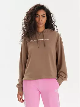 Толстовка стандартного кроя Ea7 Emporio Armani, коричневый