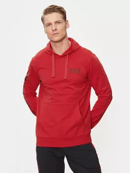 Толстовка стандартного кроя Ea7 Emporio Armani, красный