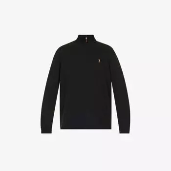 Толстовка стандартного кроя Estate с воротником-воронкой из хлопкового джерси Polo Ralph Lauren, черный