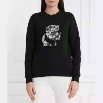 Толстовка стандартного кроя из букле karl Karl Lagerfeld, черный