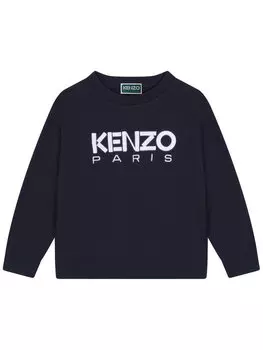 Толстовка стандартного кроя Kenzo Kids, синий
