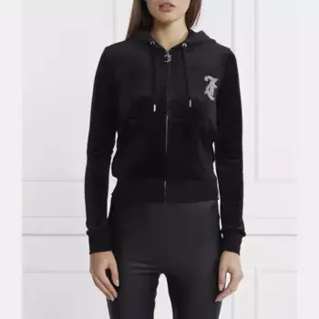 Толстовка стандартного кроя с капюшоном Caviar Bead Western Diamond Robertson Juicy Couture, черный